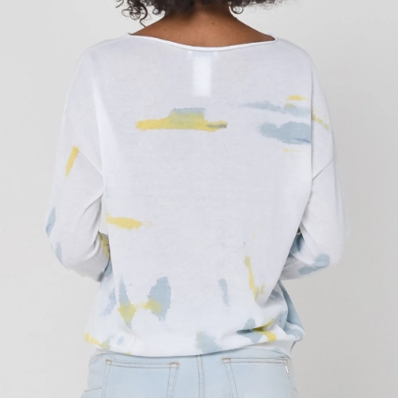 Ploumanac'h Abstract Art Comfy Knit Hand Painted Women's Italian Sweater NWOT - Picture 3 of 14